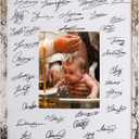 GraduatePro 16x20 Signature Picture Frame Board for 8x10 Photo with Signable Mat for Birthday Baptism Party Graduation Wedding Guest Book Rustic White