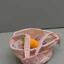 Easter Basket Gift Stuffed Baskets Toys,5 Pack Easter Egg Carrot Plush Toys,Baby Gift Baskets Egg Hunt Toy Easter Party for Baby Toddler Kids (Pink Basket)