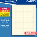 Heavyweight 80lb Off White/Cream Blank Business Cards - Laser & Inkjet (50 Sheets / 500 Business Cards)