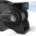 Lasko Portable Utility Fan, 12 289 CFM Pivoting High Velocity Air Mover Blower Fan, 3 Speeds, 2 Accessory Outlets 120V, Black, U12104