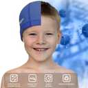 COOLMATE Fabric Swim Cap for Adult Women Men Kid 3 4 6 8 14 16, Silicone Water Resistant Layer, Cloth Swim Cap Gifts for Swimmers, Lightweight for Pool, Lap Swimming (1 pc) (X-Small, Dark Blue - XS)