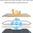 Pigenius Windshield Sunshade for Volkswagen Jetta 2019-2026 with Rearview Mirror Camera - AstraGuard