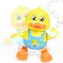 Interactive Dancing Duck Musical Toy for Toddlers, Flashing Lights & Melodies, Baby Musical Easter Duck Toy Dancing Crawling Tummy Time Toys Birthday Easter Gifts