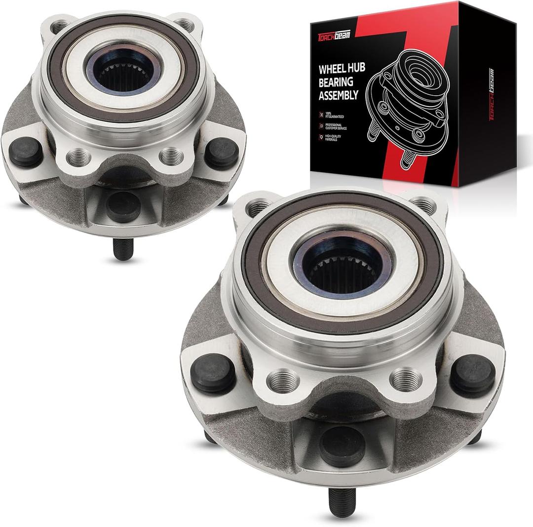 Torchbeam Pair 513257 Front Wheel Hub Bearing Assembly for 2006-2012 Toyota RAV4, 2008-2015 Scion xB, 2012-2017 Toyota Prius V, Scion tC, Toyota Corolla iM Scion iM, Wheel Bearing 5 Lugs W/ABS