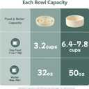 Elevated Slow Feeder Dog Bowls, 9.5 in Ceramic Slow Feeder Bowl Set