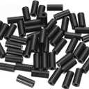 PATIKIL M5 Black ABS ID 5.2mm,OD 11mm,Length 25mm, Nylon Round Spacer Washers, 120Pcs Plastic Standoff Rubber Nut Unthreaded for M5 Screws Electrical Outlet Switch Receptacle