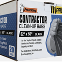 Commander 42 Gallon 2.5 MIL Black Heavy Duty Garbage Trash Bags - 32" x 46" - Pack of 20 - For Contractor, Industrial, Institutional, & Commercial
