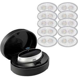 Deep Sleep Training Device Intelligent Throat Massager with Replacement Disposable Gel Patches for Improving Sleep Quality, 1 PCS (Patch＋Device)