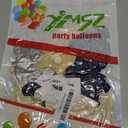 Navy Blue and Silver Confetti Balloons 50 pcs, 12 inch White Pearl and Silver Metallic Chrome Party Balloons for 2026 Graduation Party Decorations