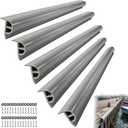 ORLANG 16.4ft Marine-Grade Dock Bumpers,5-Section PVC Dock Fenders with Stainless Steel Screws and Washers,P-Type Boat Dock Guards,Dock Post Bumpers for Docking Edges, Horizontal Decks or Piers(Grey)