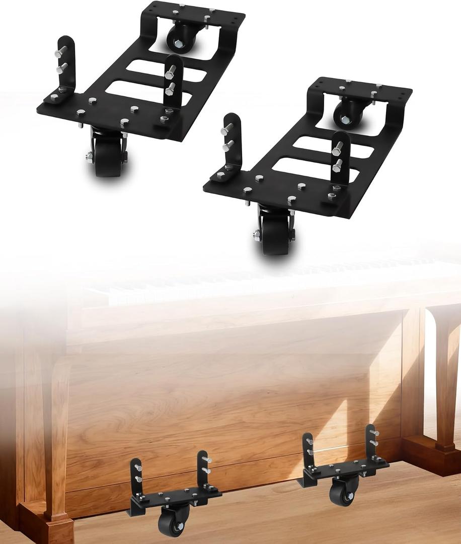 Heavy-Duty Piano Dolly for Moving, Piano Dollies Come with 360° Swivel Casters, Piano Moving Dolly is Suitable for Transporting Pianos in Homes, Schools, Concert Halls, and Public Squares-2Pcs