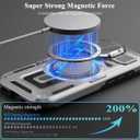 MMHUO for iPhone 16 Pro Case with Adjustable Camera Protector & Screen Protector,[Compatible with MagSafe] [Military Grade Protection] Shockproof Phone Case for iPhone 16 Pro,Grey