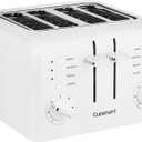 Cuisinart 4-Slice Compact Plastic Toaster, White, CPT-142P1