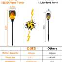 Upgraded Solar Lights Outdoor, 6 Pack Flickering Flame Solar Torch Lights with Super Larger Size for Outdoor Decor, Solar Garden Lights Waterproof Solar Flame Outdoor Lights for Patio Yard Pathway