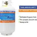 Flame King YSN330 30lb Steel Propane Tank Cylinder with Gauge and OPD Valve for Grills and BBQs, Camping, Fishing, & Outdoor Activities, White