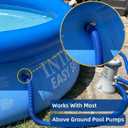 1.5" x 59" Above Ground Pool Hoses Heavy Duty, Replacement Hose Leak-Proof for Filter Pumps & Salt Systems, Pool Hoses for Above Ground Pools with 8 Metal Clamps（Blue, 4Pcs)