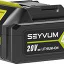 SEYVUM 20V MAX Battery, 4.0Ah Lithium Ion Battery, Extended Runtime, Compatible with Cordless Tools, Outdoor Equipment, and 20V/40V Leaf Blower (LB-8189 & LB-8190)