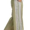 Side Striped Pant Cotton Pants for Women Casual Y2K Palazzo Wide Leg Track Pants Drawstring (XL)
