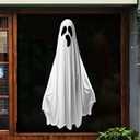 2 x Halloween Ghost Window Clings for Glass 1 Sheets Ghost Window Decals Spooky Window Stickers Reusable Windows Cling for Halloween Fall Party Supplies Home School Office Glass Decorations