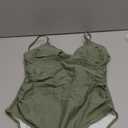 SUUKSESS Women Sexy Wrap Push Up One Piece Swimsuit Tummy Control Bathing Suit (Large, 89 Army Green)