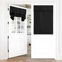 NICETOWN Black French Door Curtains for Door Window, Blackout Privacy Window Covering Thermal Insulated Blind, Small Shade for Glass/Patio, 26 x 40 Inches, 1 Piece