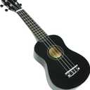 RockJam, 4-String Ukulele, Right, Black, Soprano (UK-222-BK)