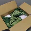 2Pack Artificial Boston Ferns Hanging Plants 23.6'' Fake Silk Fern 50 Leaves That Look Real in Pots for Outdoors & Indoor Faux Potted Plant for Home Porch Patio Garden Decor