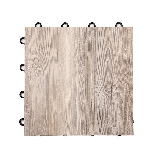 IncStores 3/ 8 Inch Thick Practice Dance Floor Tiles | Printed Plastic Dance Flooring for Practice and Performance of Countless Dance Styles (Beachwood, 28-12" x 12" Tiles)
