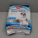 Simple Solution Disposable Dog Diapers for Male Dogs | Male Wraps with Super Absorbent Leak-Proof Fit | Excitable Urination, Incontinence, or Male Marking | Medium | 30 Count