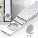 GCGOODS Portable Air Conditioner Window Seal Kit with Insulated Foam Panels, Adjustable AC Window Ven Kit with Plastic Guard Fit for 5" Diameter Exhaust Hose, Seal Plates Kit for Heat Insulation