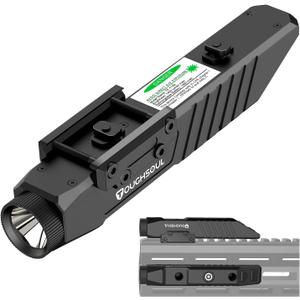 TOUGHSOUL Tactical Flashlight 1450 Lumen Picatinny Rail MLOK Mounted with Momentary Strobe Function Rifle Flashlight (Picatinny+Mlok)