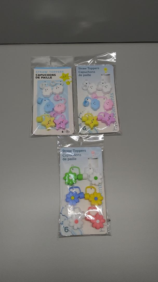 Straw Topper 18 Pack Sky And Cups