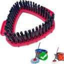 4 x Scrub Brush Head for O Cedar, 1 PC Cedar Spin Mop Scrubber Replace Head 2-Tank, Ocedar Scrubbing Brush Mop, O'cedar Replacement Attachment for Bathroom and Kitchen