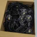 VIPAR Outdoor String Lights, 60FT 32 G40 Bulbs Patio Lights Outdoor Waterproof, Shatterproof Vintage Connectable LED Outside Hanging Light for Backyard, Porch, Garden, Deck, Bistro, 2700K Dimmable