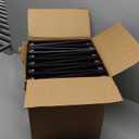 Durable 1 inch 3-Ring Binder, 1" Round Ring Binder with 2 Inside Pockets, Bulk Basic Binders, Clear View Cover 1-inch Binders Holds 8.5'' x 11''Paper for Office/Home/Back to SchoolPack of 12, Black