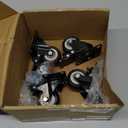 2 Inch Wheel Casters,Set of 4 Heavy Duty,Black Industrial Casters with Brake, Locking Casters for Furniture and Workbench for Cart,Top Plate Swivel Wheels and Load 800lbs (Two Hardware Kits Include)