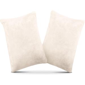2 Pack Small Pillow, Memory Foam Mini Pillow 11 X 7 Inches for Travel, Sleeping, Nap and Neck, Knee, Lumbar Support, Tiny Cushion for Pet, Dogs (Off-White)