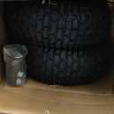 13x5.00-6 Rubber Lawn Mower Tire and Wheel, 2 Pcs Replacement 13x5-6nhs Riding Mowers Lawn Pneumatic Tire with Bearing Bore 3/4" & 5/8", 3" -4.5" Centered Hub