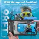 Rynapac [Up to 10" Large Waterproof Phone Pouch - 2 Pack IPX8 Waterproof Phone Case for iPhone 17 16 15 Pro Max Galaxy S26 Ultra, Touchscreen & Underwater Photography, Beach Cruise Travel Essentials