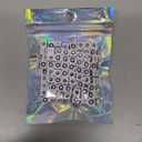 Round Letter Beads 4x7mm Acrylic Alphabet Beads G for Bracelets Making Keychain Jewelry DIY - 100pcs, Pack Of 4