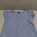 Womens Dressy Casual Shirts Short Sleeve V Neck Work Blouse Business Casual, Color Blue, S