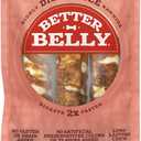 Better Belly Proteins with Real Venison Large Rolls 3 Count, Digestible Rawhide for Dogs, 12.1 Ounce (Pack of 1)