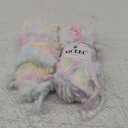 NICEEC 2 Skeins Faux Fur Yarn Super Soft, Chunky & Fluffy, Eyelash Yarn for Crochet & Knitting (Total Length 70yds,3.53oz) - Unicorn