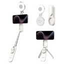 TELESIN Magnetic Selfie Stick Tripod with Selfie Light, Portable Mini Phone Tripods with Zoom Remote & Phone Ring Light,Cell Phone Stand for iPhone/Android, Mirror iPhone Light for TikTok/Photography