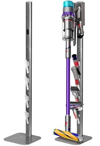 Haturi Vacuum Stand, Dyson Vacuum Holder and Metal Storage Bracket, Standing dock for Dyson G5 V15 V12 V11 V10 V8 V7 V6, Hidden Power Cord Design for Dyson Handheld Cordless Vacuum Cleaners