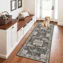RUUGME Washable 3x6 runner rug: Perfect for Entryway/Hallway/Kitchen/Bathroom Easy to Clean & High-Traffic Durability Stain Resistant and Thin Home Daily Use - Gifts for Households/Newlyweds 3x6 black