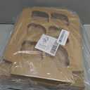 qiqee Brown 6 Cupcake Boxes with Window 30 Auto pop up Packs Cupcake Box 9.4"x6.1"x3.3" Bakery Boxes For Cupcakes Carrier, Cupcake Containers