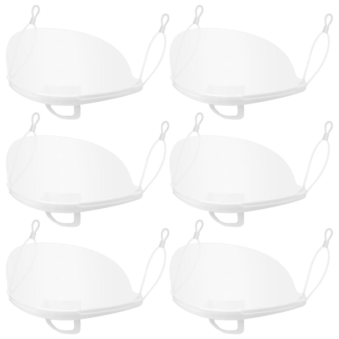 Kichvoe Clear Mouths Masks: 20pcs Anti Fog See Through Transparent Plastic Masks Spit Reusable Nose Mouth Cover for Restaurants, Nail Salons, Beauty salons, Barber Shops (Individually Packaged)