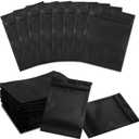 Black Resealable Bags Packaging Bags 3x4 Inch 300 Pieces Double-Sided Matte Black