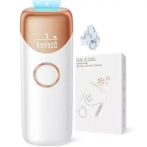 Laser Hair Removal with 5℃ Ice Cooling, Painless IPL Laser Hair Removal Device 3 In 1 Ubroo At Home Hair Remover Machine for Women Men Electrolysis Permanent Epilator on Face Body Depilation (Purple)